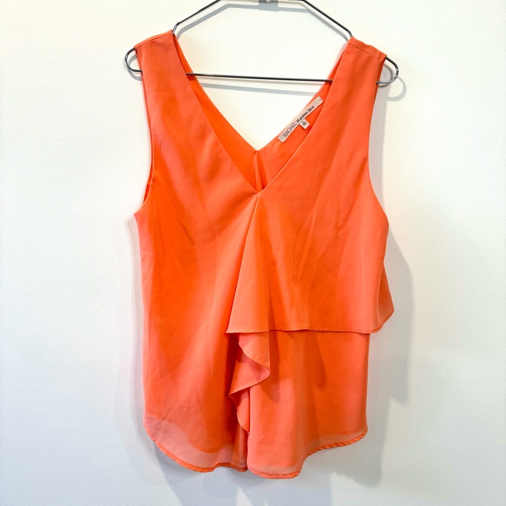 🛍️4 for 20$ / Rachel Drapped Flowy Tank Top Cami / Coral / S